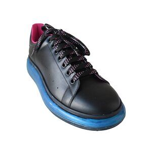 Alexander Mcqueen Larry Leather Sneaker Black Blue Transparent